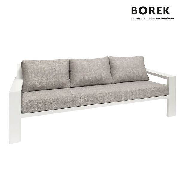 Design Gartensofa aus Alu - Borek - wei - mit Kissen - Viking Sofa