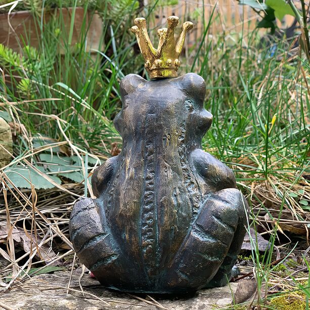 Bronzeskulptur Froschknig als Wasserspeier - Froschknig