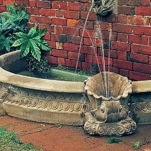 Garten Brunnen Einfassung Sandstein gro - Fontana Vaso