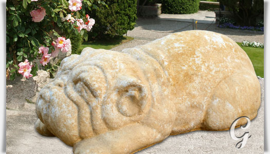 Bulldogge Schreibtischstatue - Harz Tierfigur Ornament
