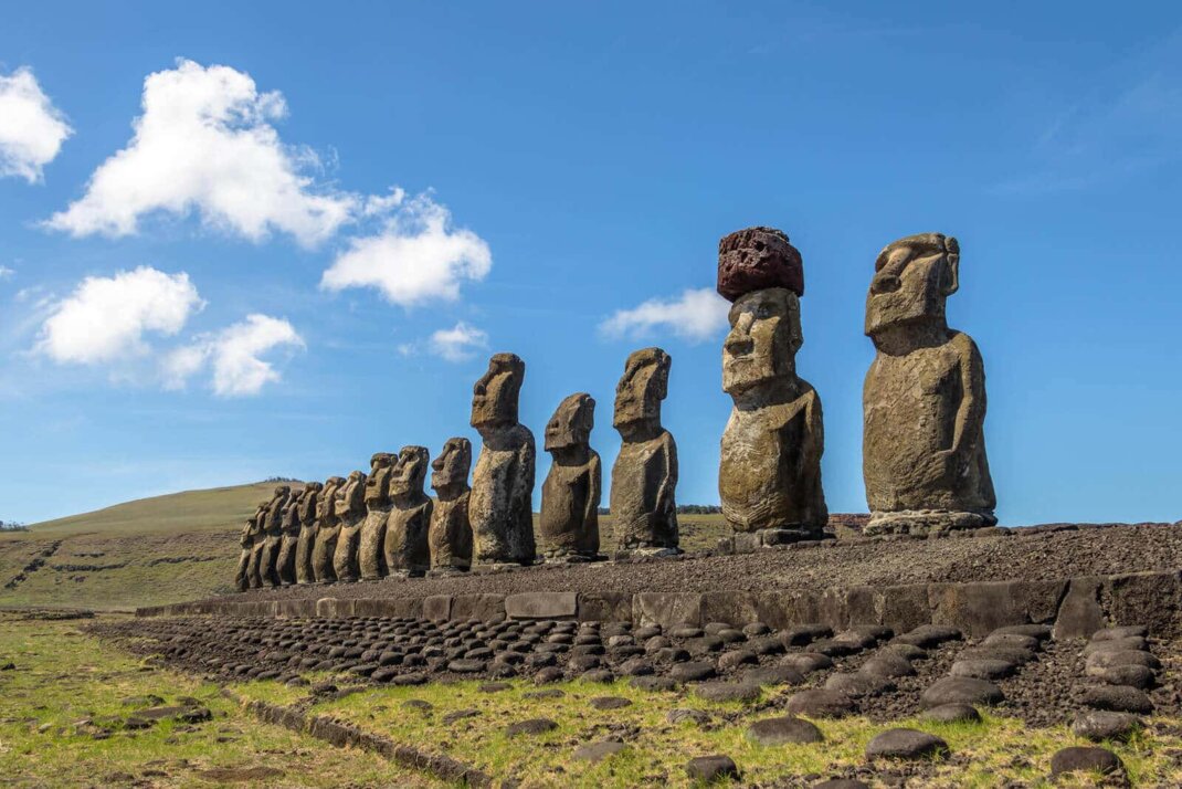 Moai Figuren auf den Osterinseln