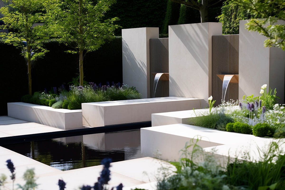 Dekoration Wasser Garten Modern