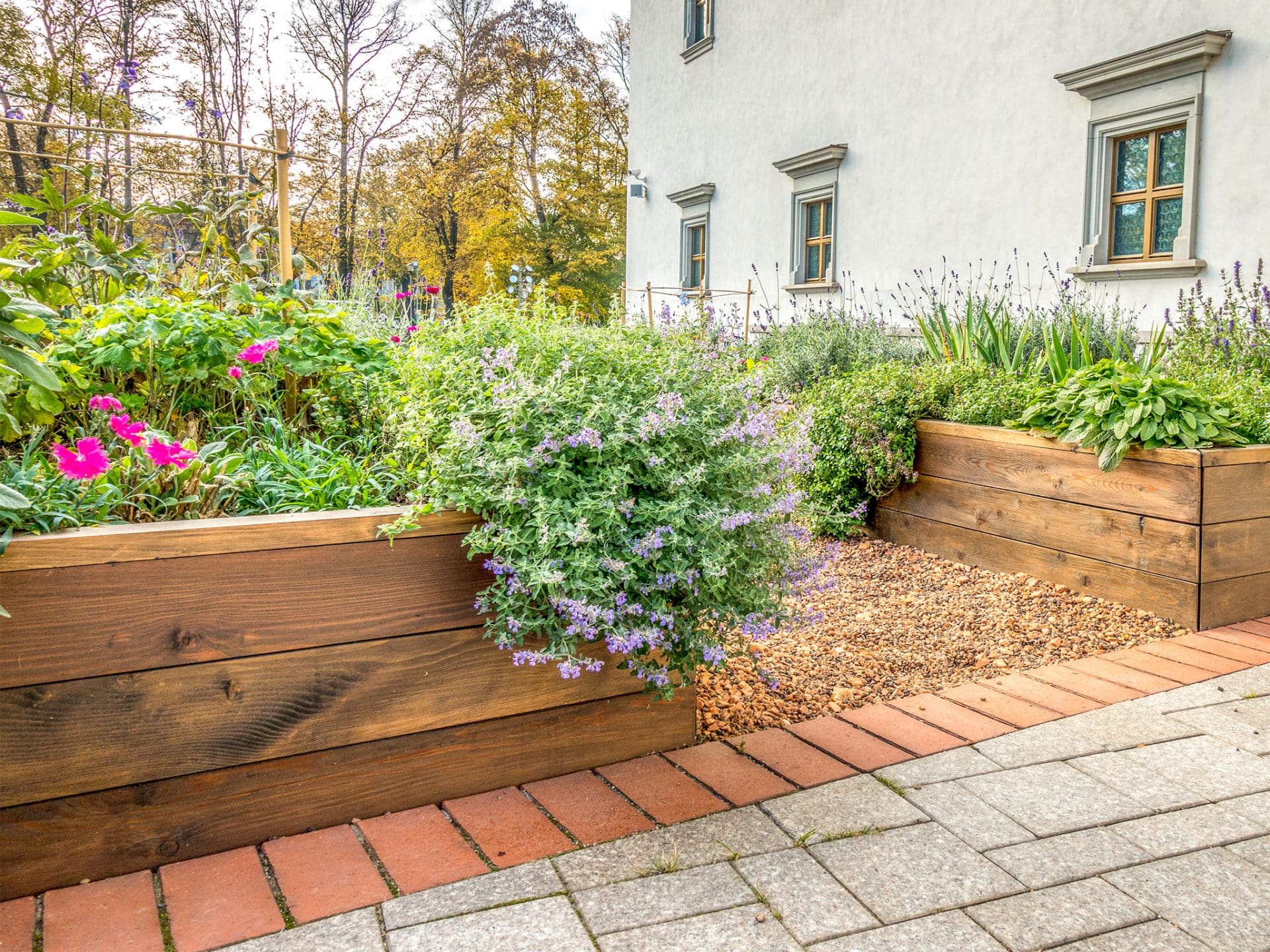 Gemüsebeete im Garten
