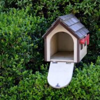 Vogelhaus im amerikanischen Briefkasten-Stil