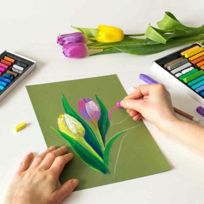 Tulpen zeichnen ist nicht schwer