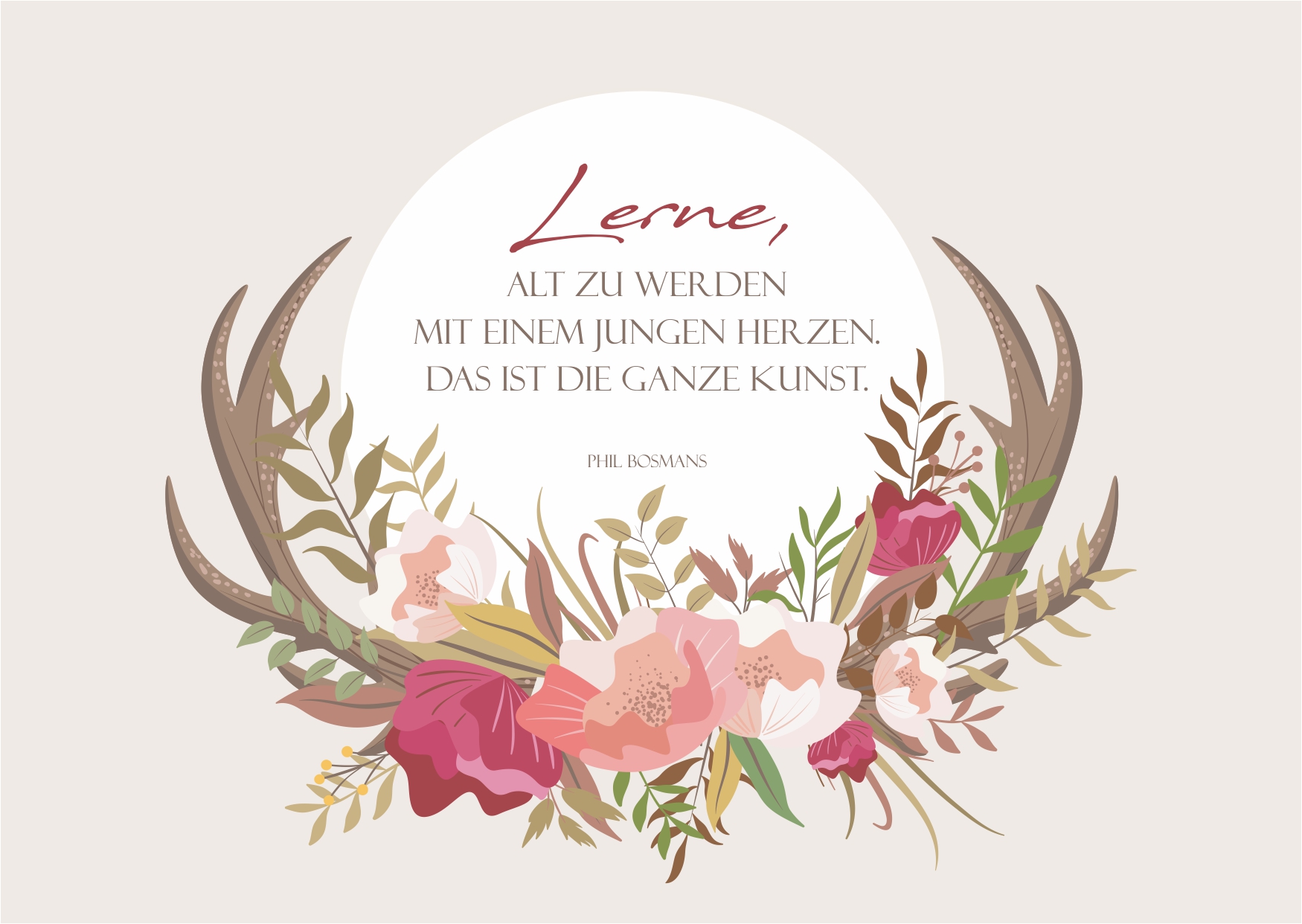 Geburtstagskarte mit Zitaten zum Geburtstag