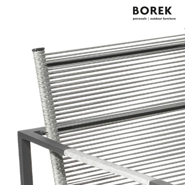 Garten Lounge Sessel von Borek - inkl. Kissen - Aluminium - anthrazit grau - Andria Klubsessel