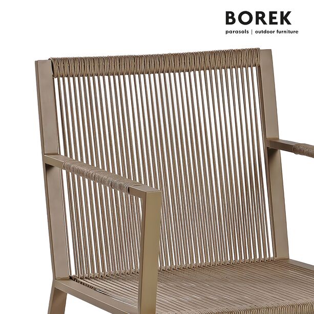 Gartenstuhl von Borek - modern - Aluminium - beige - Lincoln Stuhl