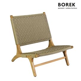 Garten Lounge Stuhl von Borek - Teakholz - beige -...