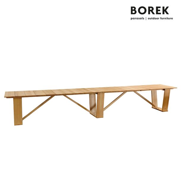 XXL Gartentisch von Borek - Teak Holz - 75x500x90cm - extra groß - Roma Esstisch