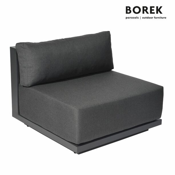 Design Garten Loungemodul von Borek - Aluminium - mit Polsterkissen - Murcia Mittel-Sitzmodul