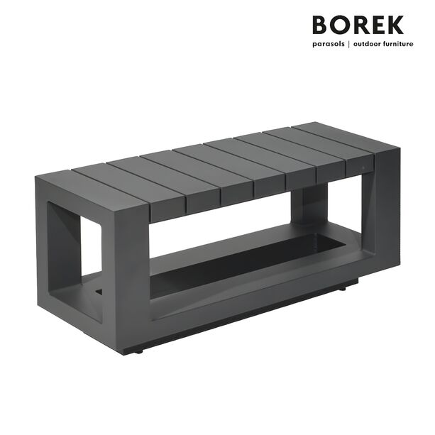Beistelltisch für Garten & Terrasse - Aluminium - Borek - grau - 40x90x30cm - Murcia Beistelltisch