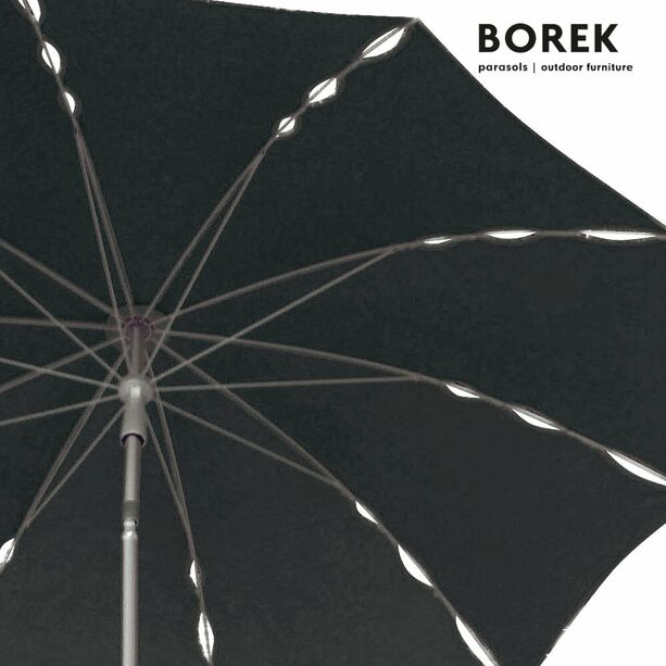 Moderner Design Sonnenschirm von Borek - rund - höhenverstellbar & neigbar - Edelstahl - Flower Sonnenschirm