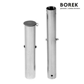 Schirmstnder Bodenanker von Borek - Aluminium silber -...
