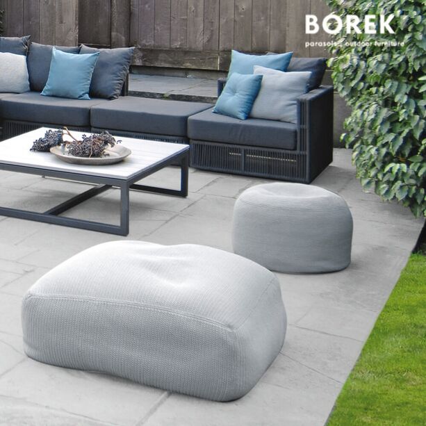 Outdoor Sitzkissen fr Gartenmbel von Borek - Crochette Sitzkissen / Iron Grey