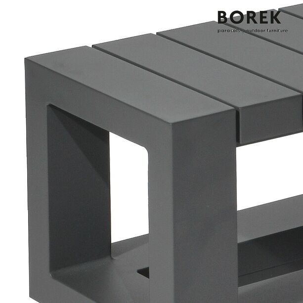 Beistelltisch für Garten & Terrasse - Aluminium - Borek - grau - 40x90x30cm - Murcia Beistelltisch / Anthrazit