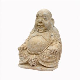 Außergewöhnliche Buddha-Dekofigur aus Steinguss - Daichi
