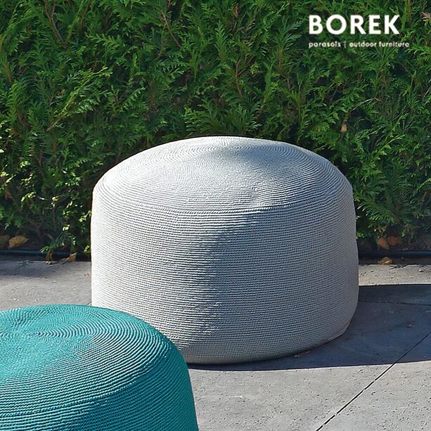 Kleiner Outdoor Sitzsack in grau - Borek - modern - Crochette Sitzkissen
