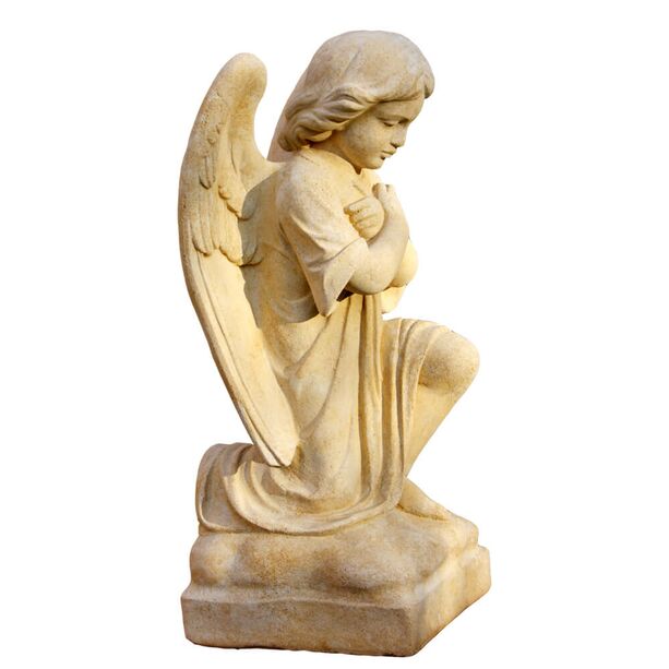 Betender Engel Gartenfigur aus Steinguss - Kalus