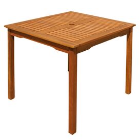 Schöner Gartentisch aus Holz mit Schirmloch - eckig -...