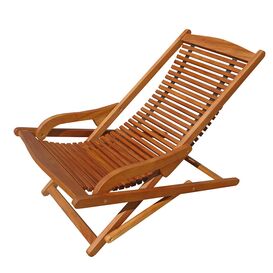 Relax Sonnenliege aus braunem Holz fr drauen - modern -...