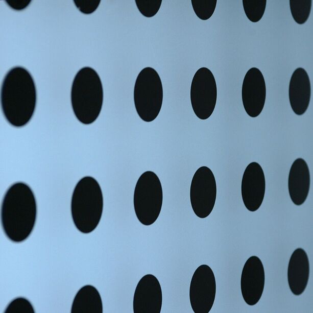 Design Briefkasten mit schwarzen Punkten - Edelstahl & Glas - Ares