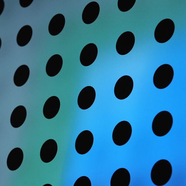 Design Briefkasten mit schwarzen Punkten - Edelstahl & Glas - Ares