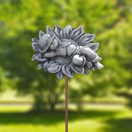 Sonnenblumen Steinskulptur mit Junge - Flippo