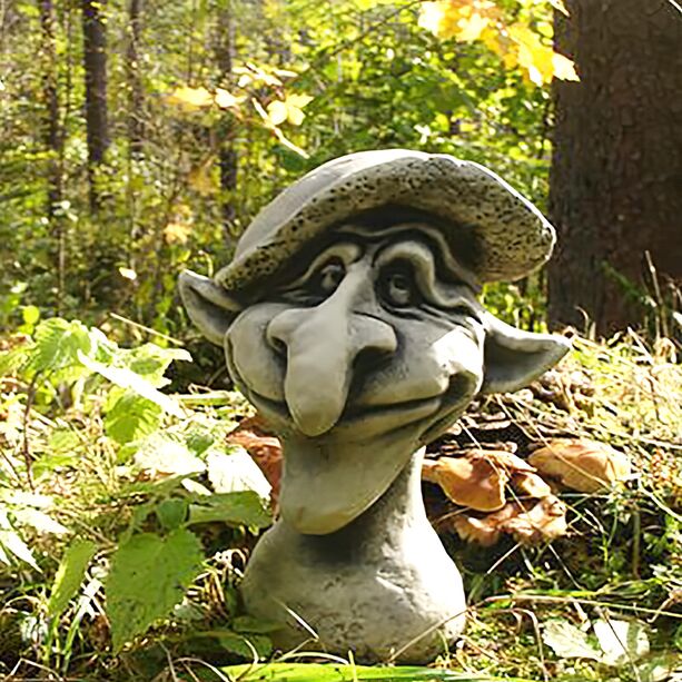 Kobold Skulptur aus Stein als Gartendekoration - Anatol