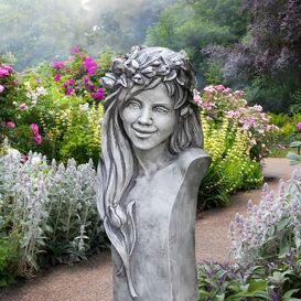 Schne Frauenbste aus Stein - florales Design - Merina