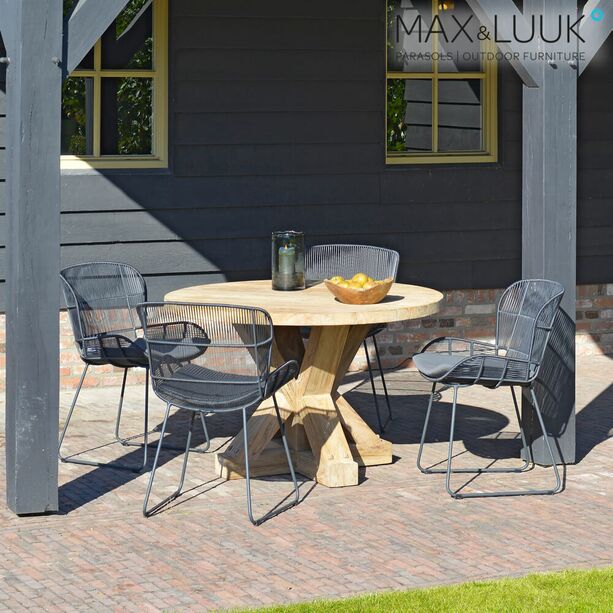 Moderner Gartenstuhl aus Stahl & Kunststoff - Max&Luuk - Faye Gartenstuhl