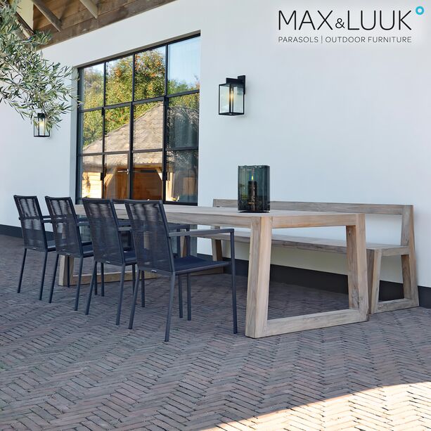 Groer massiver Gartentisch aus Teakholz - rechteckig - Max&Luuk - Mason Gartentisch
