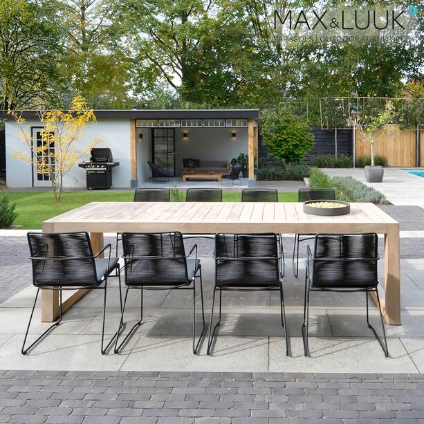 Groer massiver Gartentisch aus Teakholz - rechteckig - Max&Luuk - Mason Gartentisch