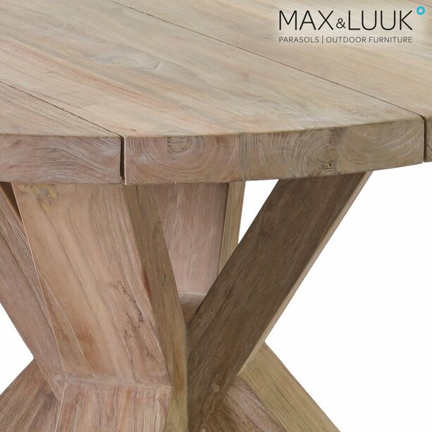 Runder Gartentisch aus Teakholz - stabil - Max&Luuk - Jim Gartentisch
