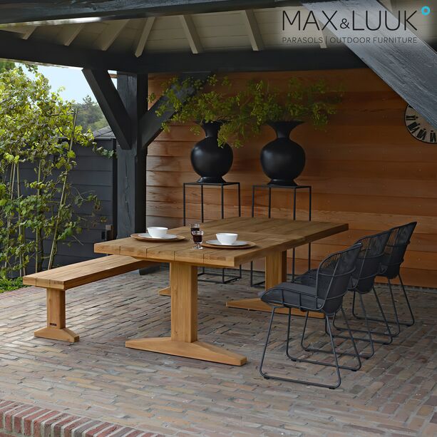 Groer Gartentisch aus Teakholz - stabil - Max&Luuk - Bruce Gartentisch