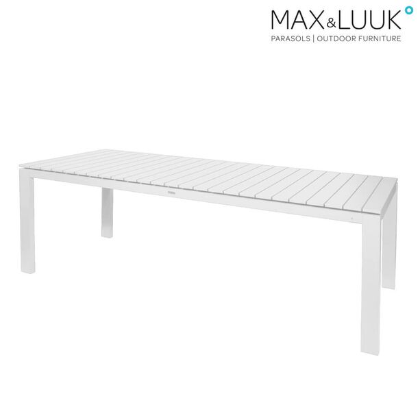 Groer Gartentisch aus Aluminium - 220x90cm - rechteckig - Max&Luuk - Morris Tisch / Wei