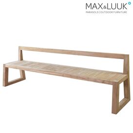 Gro�e Gartenbank mit R�ckenlehne - Teakholz - schlicht - Max&Luuk - Mason Gartenbank / 81x274x58cm