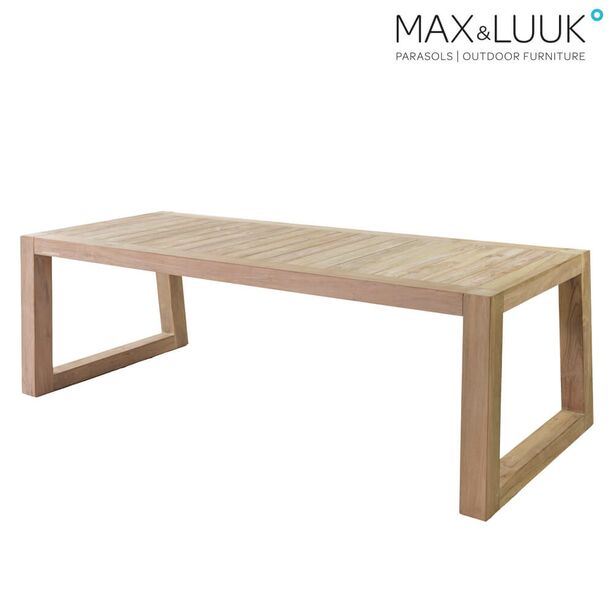 Groer massiver Gartentisch aus Teakholz - rechteckig - Max&Luuk - Mason Gartentisch / 76x240x90cm