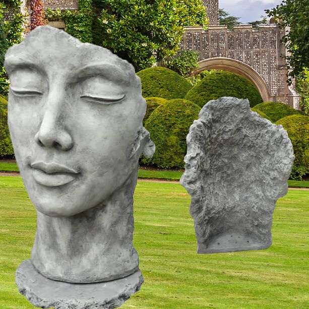 Klassische Gartenplastik - Bste aus Stein - Frau - Sculptura Feminam