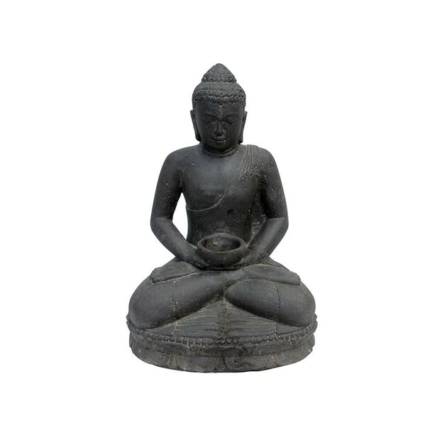 Buddha Skulptur mit Schale als Gartengestaltungs-Element - Kawei