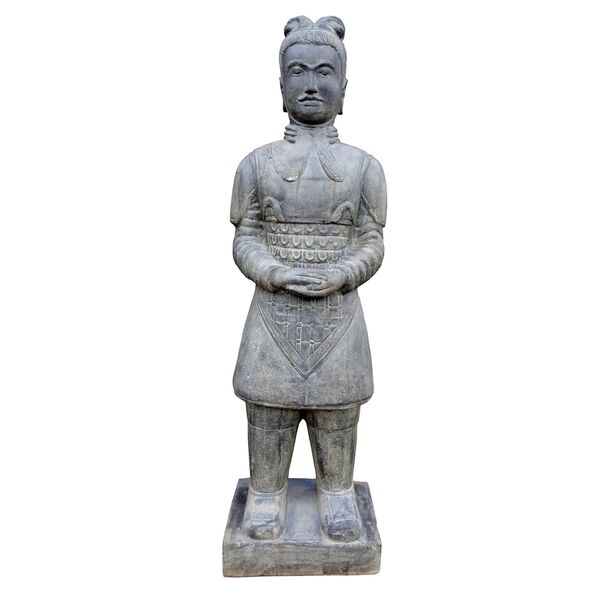 Chinesische Steinguss Krieger-Skulptur fr die Gartengestaltung - Fuwu