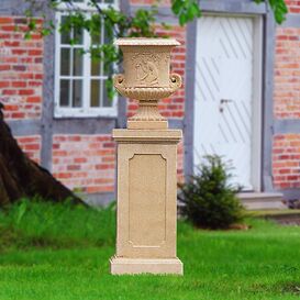 Podest historisch f�r Skulpturen - Queen Anne / Sand / 32,9x32,9x69,5 cm (BxTxH)