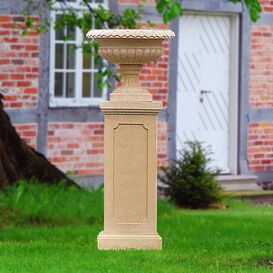 Podest historisch f�r Skulpturen - Queen Anne / Sand / 32,9x32,9x77,5 cm (BxTxH)