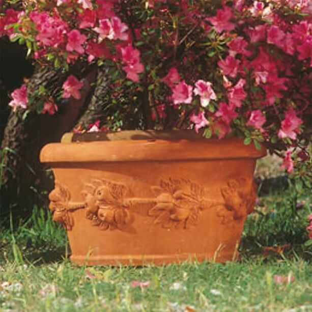 Rundes Pflanzgefäß aus Terrakotta - Chiara
