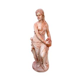 Griechische Frauen Terrakotta Statue mit Krug - Alice