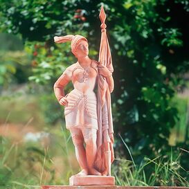 Frauen Gartenfigur aus Terracotta - Greta