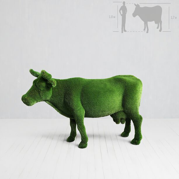 XXL Gartenfigur Kuh - Formschnitt Skulpur aus Kunststoff - Karla