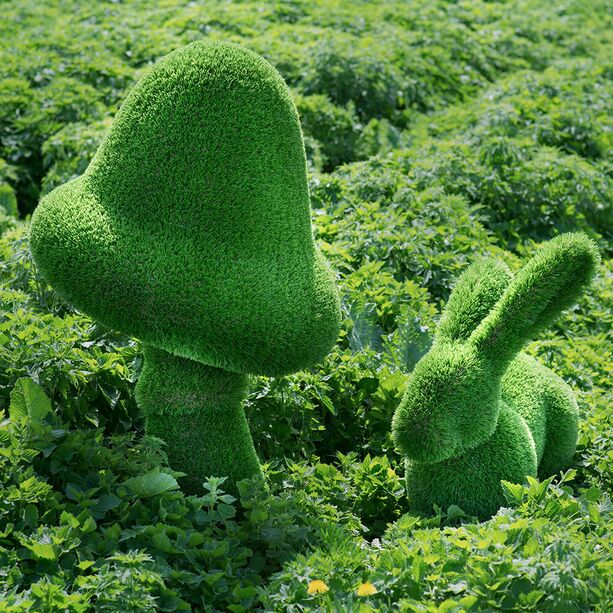 Groe Gartenfigur Pilz - GFK & Kunstrasen - Topiary - Felino