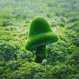 Groe Gartenfigur Pilz - GFK & Kunstrasen - Topiary - Felino