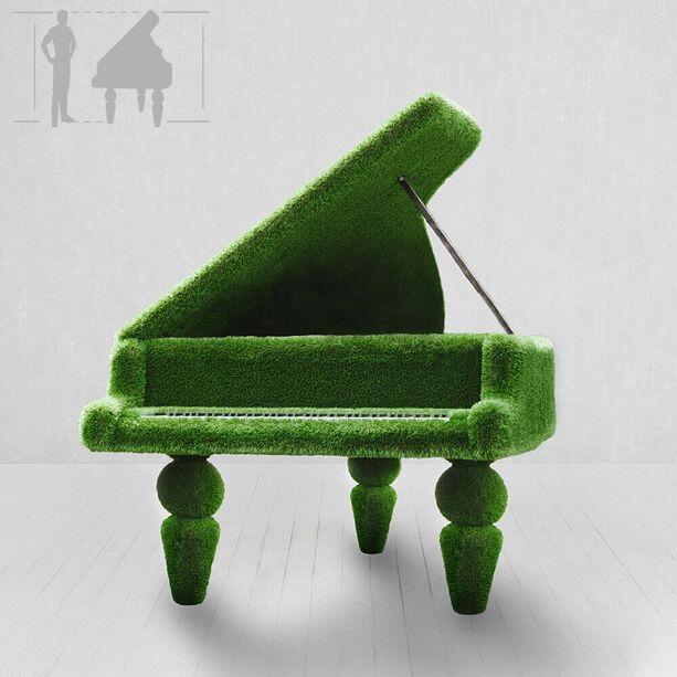 Klavier als Gartenplastik - Topiary - GFK & Kunstrasen - Finnjo